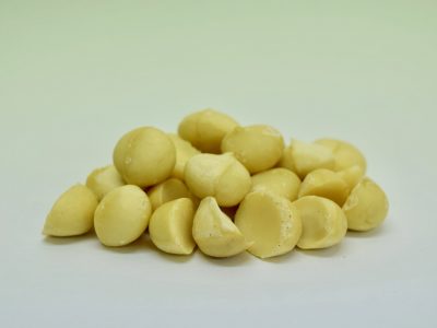small pile of macadamia nut kernels